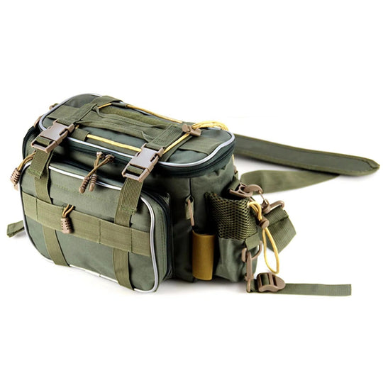 Fishing Bag with Multiple Compartments and Shoulder Strap