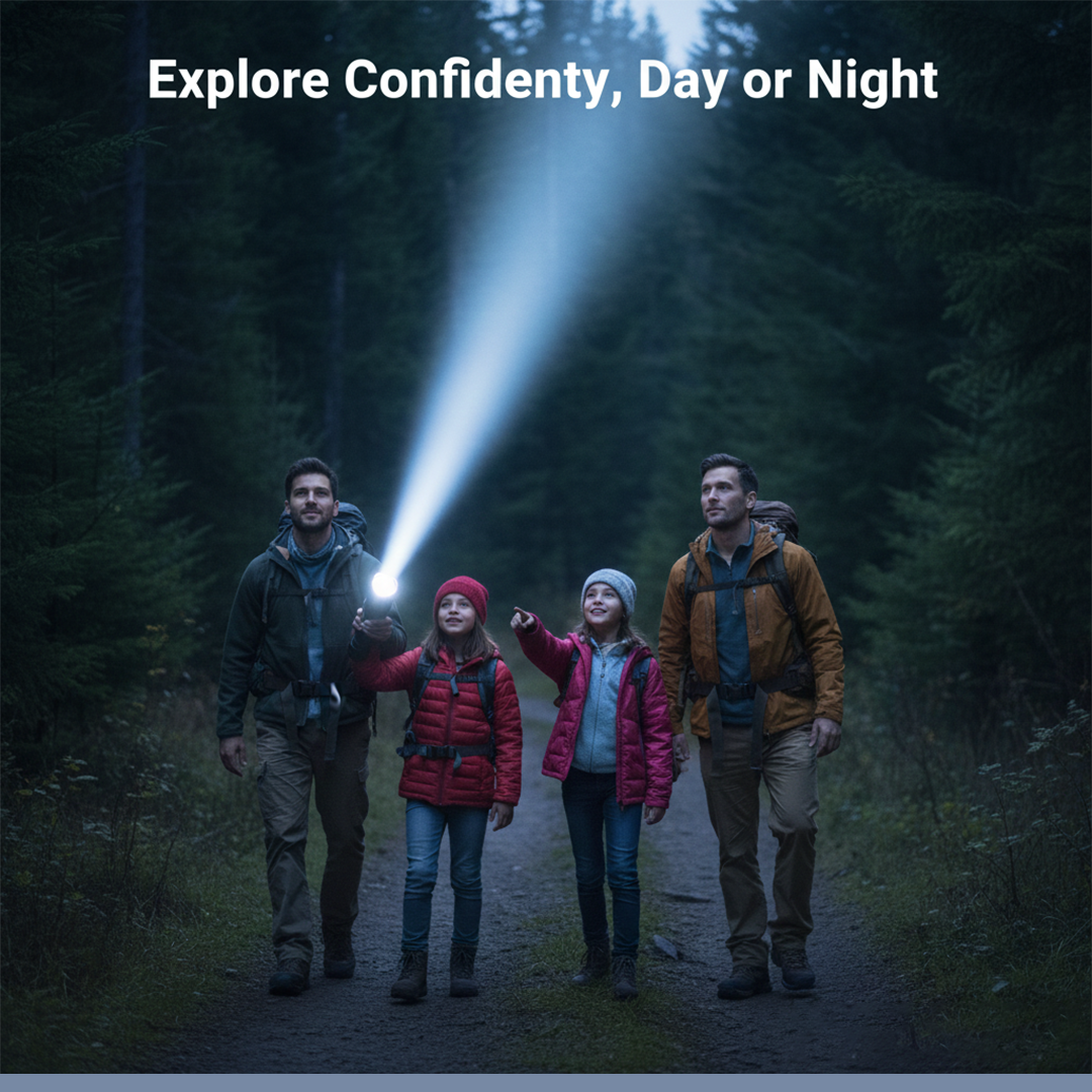 Flashlight with Rechargeable Battery and Zoom Function