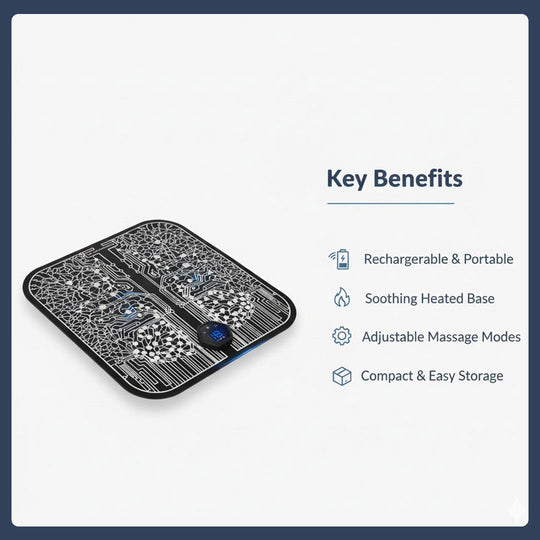 Foot Massager with Rechargeable Battery and Heat Function