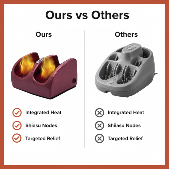 Foot Massager with Shiatsu Nodes and Heat Function