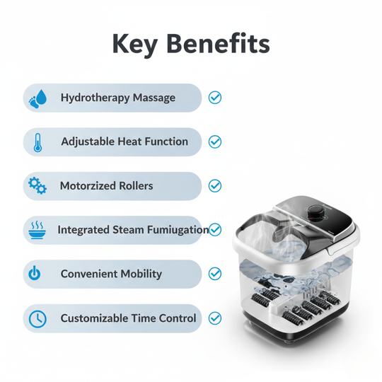 Foot Spa with Hydrotherapy and Heat Function