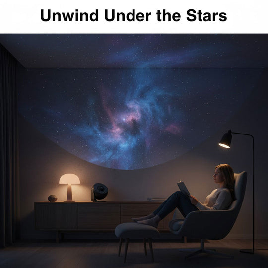 Galaxy Projector with 360° Rotation and Starry Display