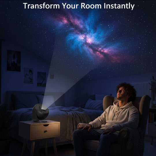 Galaxy Projector with 360° Rotation and Starry Display