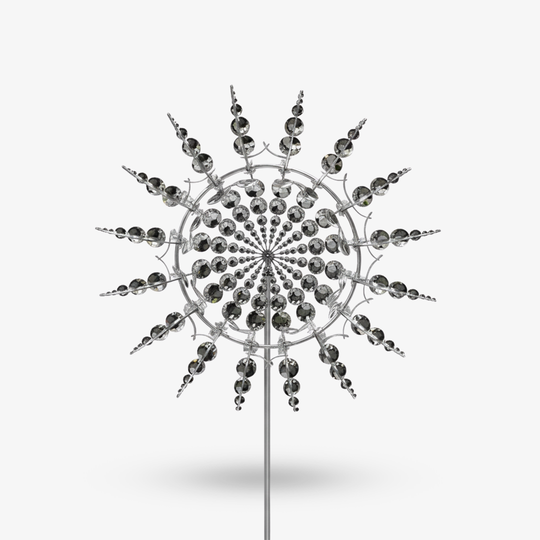 Garden Decor with Kinetic Metal Spinner and Wind Motion