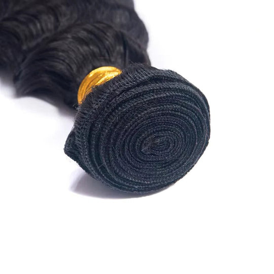 Hair Extensions with Remy Human Hair and Deep Wave Texture