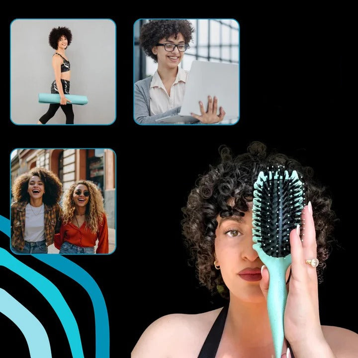 Hair Styling Brush with Curl Shaping and Blow Drying