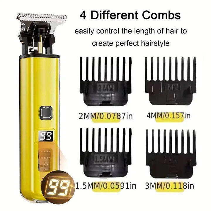 Hair Trimmer with Rechargeable Battery and LED Light