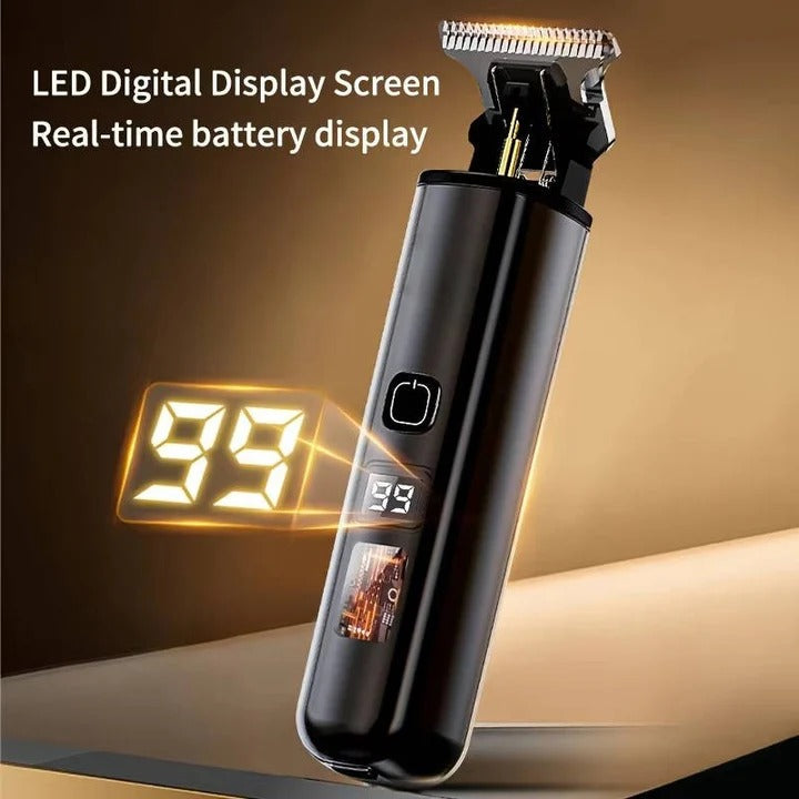 Hair Trimmer with Rechargeable Battery and LED Light
