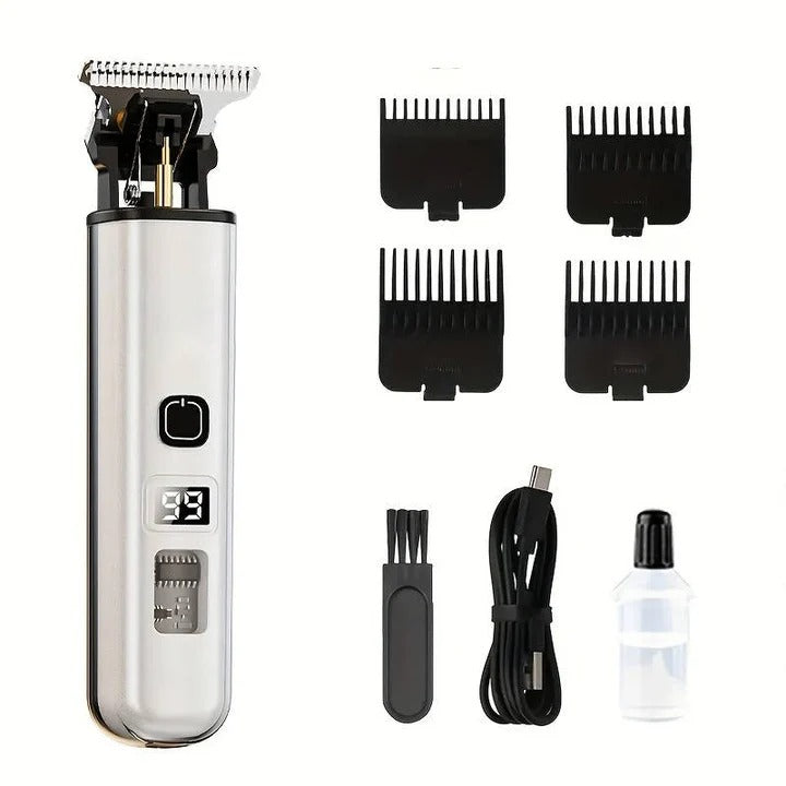 Hair Trimmer with Rechargeable Battery and LED Light