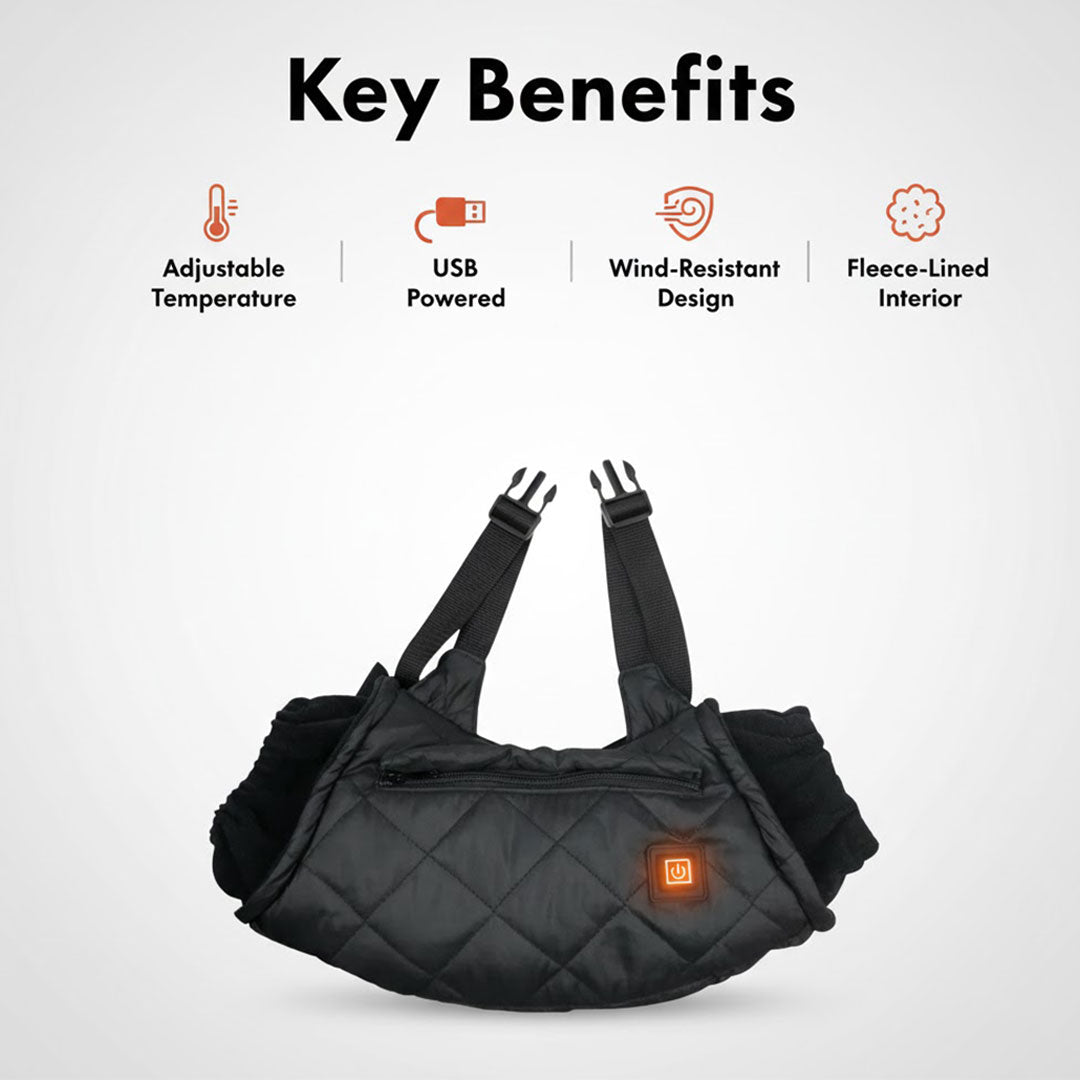 Hand Warmer Muff with Adjustable Temperature and USB Power