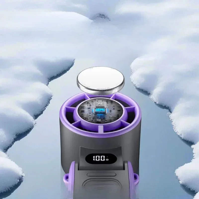 Handheld Fan with Rechargeable Battery and Folding Design