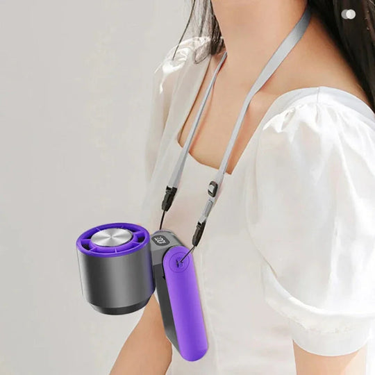 Handheld Fan with Rechargeable Battery and Folding Design