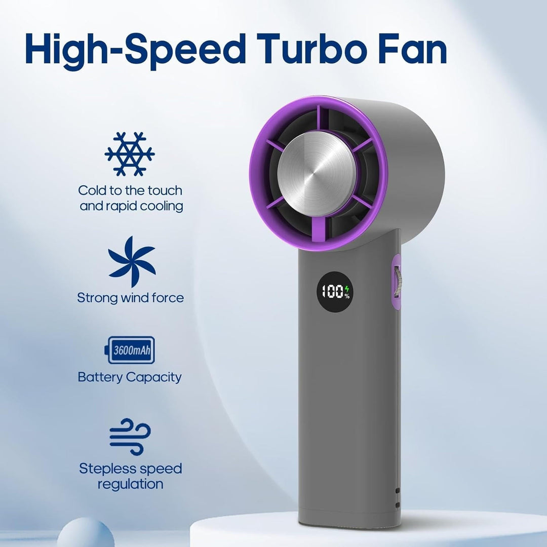 Handheld Fan with Rechargeable Battery and Portable Design