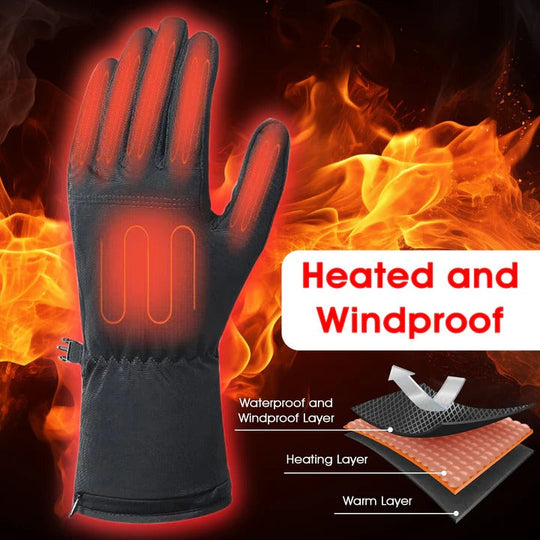 Heated Glove Liners with Rechargeable Batteries and Dual Charger