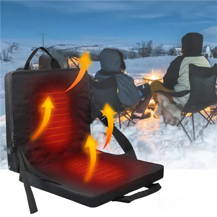 Heated Seat Cushion with Foldable Design and Temperature Control