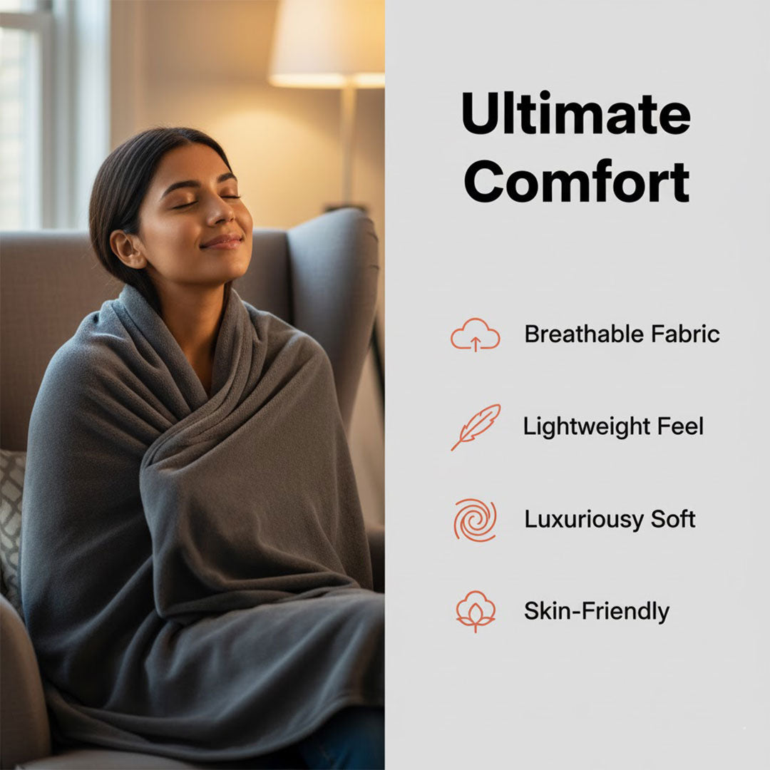 Heated Shawl with USB Port and Adjustable Settings