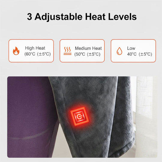 Heated Shawl with USB Port and Adjustable Settings