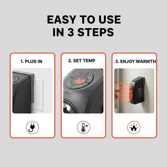 Heater with Ceramic Technology and Adjustable Power