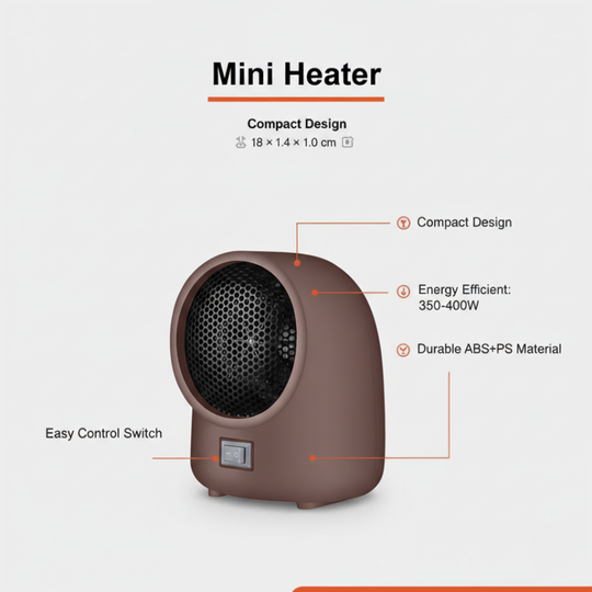 Heater with Compact Design and Indoor Use