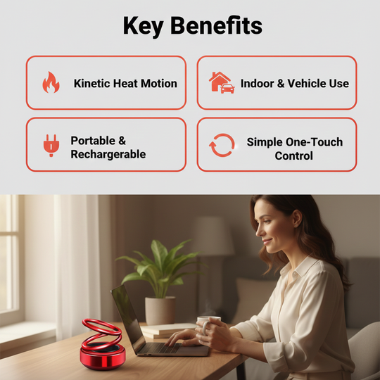 Heater with Kinetic Design and Compact Size