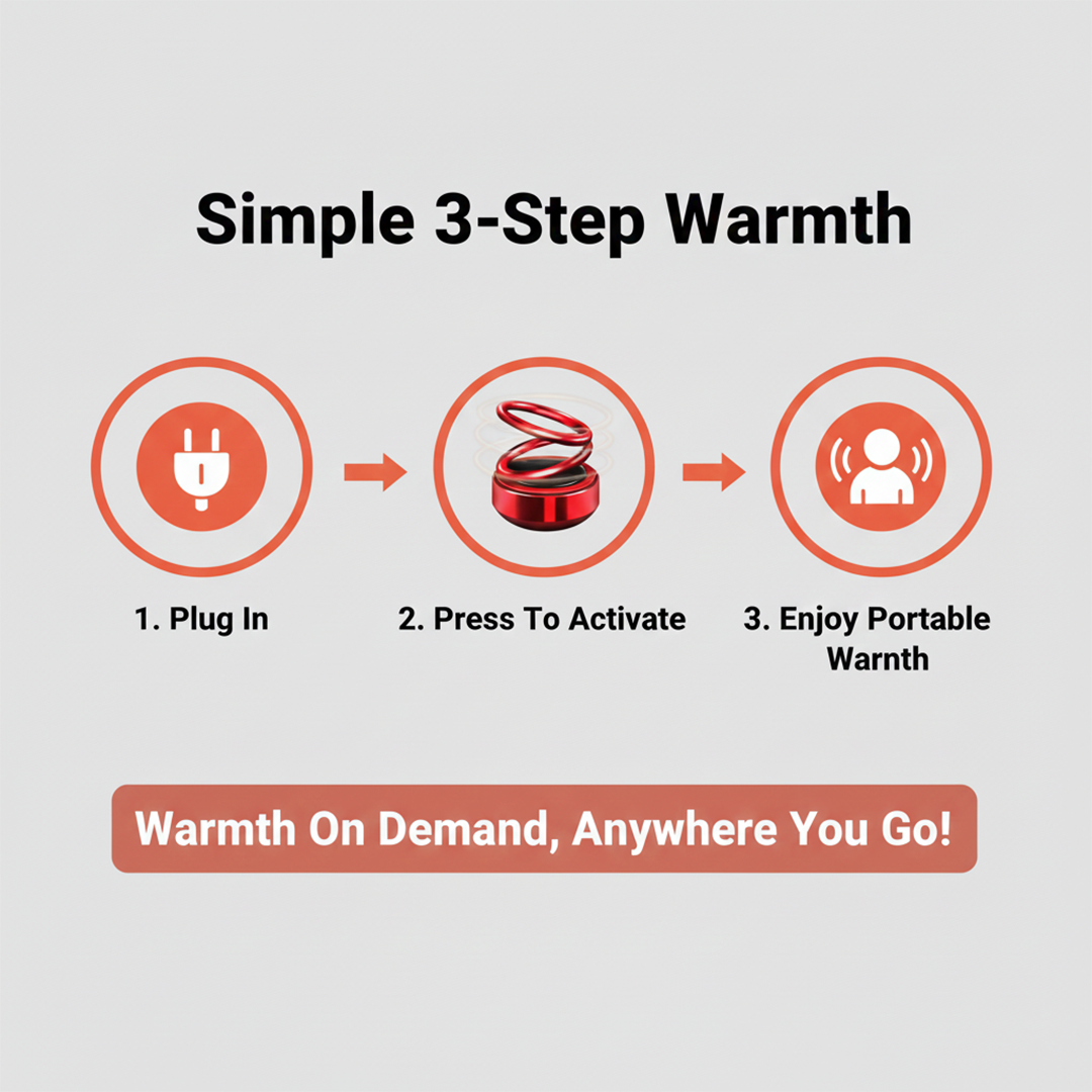 Heater with Kinetic Design and Compact Size