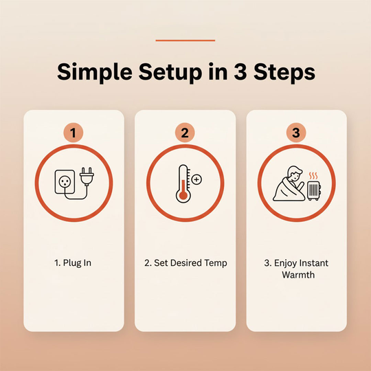 Heater with Portable Design and Wall Mounting