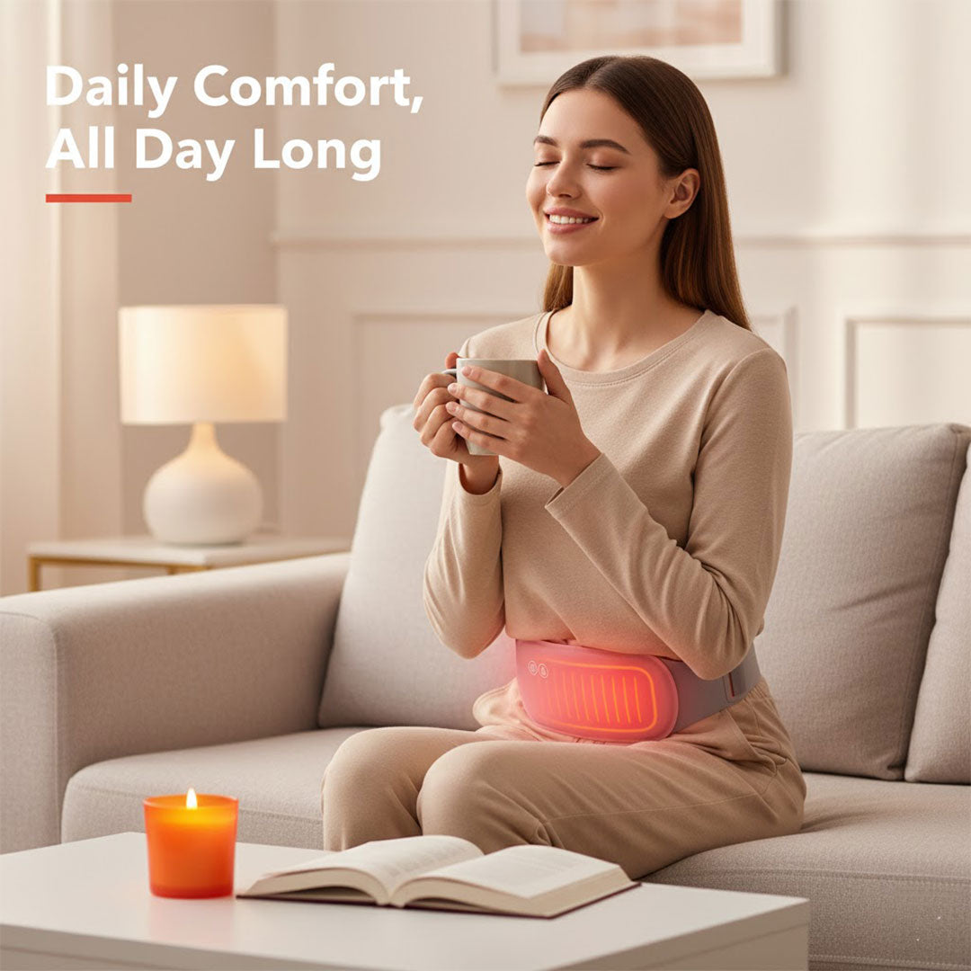 Heating Belt with Adjustable Temperature and Rechargeable Design