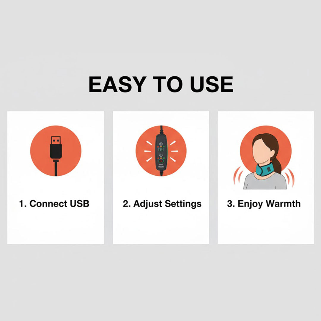 Heating Pad with Electric Heat and Adjustable Fit