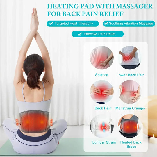 Heating Pad with Vibration and Back Support