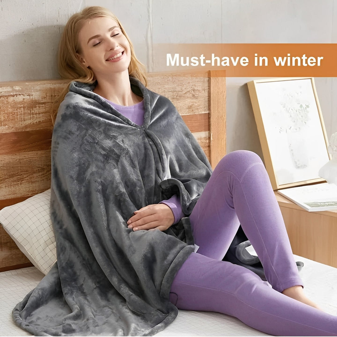 Heating Shawl with USB Power and Plush Fabric