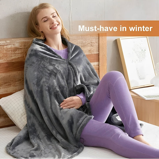 Heating Shawl with USB Power and Plush Fabric