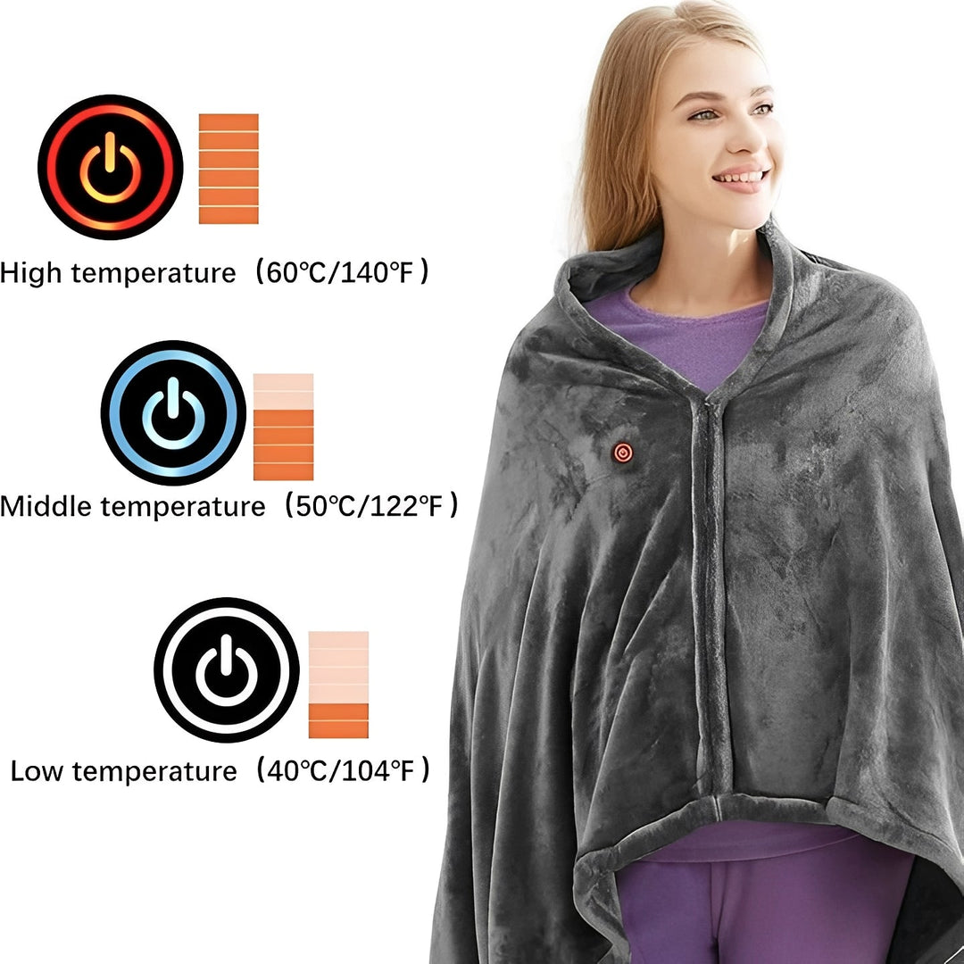 Heating Shawl with USB Power and Plush Fabric
