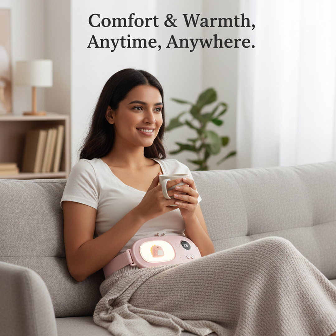 Heating Waist Band with Wireless Design and USB Rechargeable