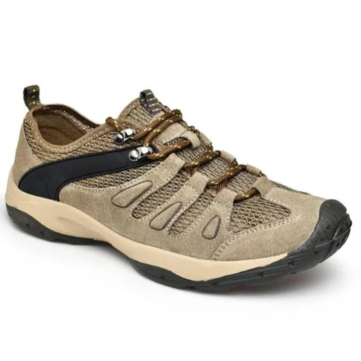 Hiking Shoes with Leather Upper and Mesh Design