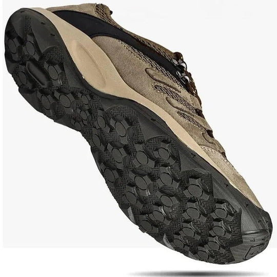 Hiking Shoes with Leather Upper and Mesh Design