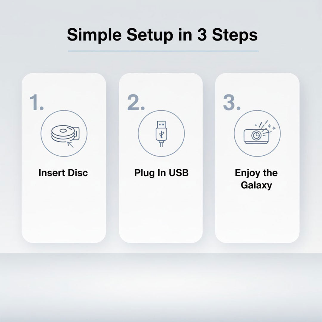 Home Decor with Galaxy Projector and Night Sky Effects