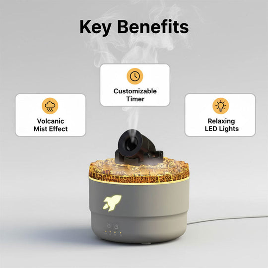 Humidifier with Aromatherapy and Volcanic Design