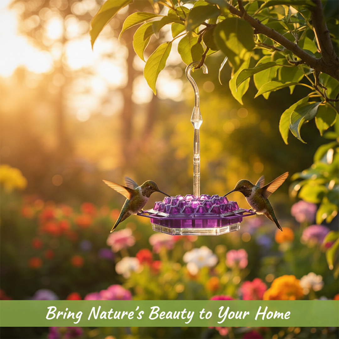 Hummingbird Feeder with Ant Resistance and Hanging Design