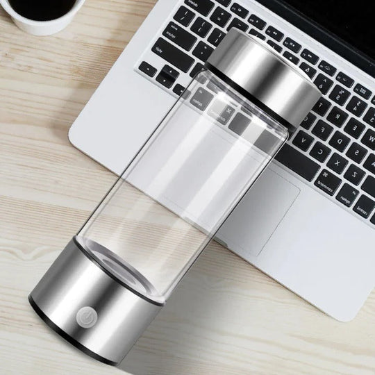 Hydrogen Water Bottle with Rechargeable Battery and Glass Design