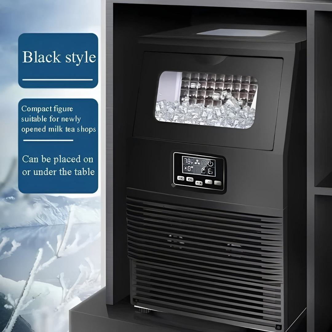 Ice Maker with Self-Cleaning and Portable Design