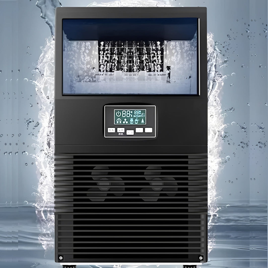 Ice Maker with Self-Cleaning and Portable Design