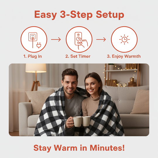 Electric Blanket with Adjustable Heat and Indoor Use