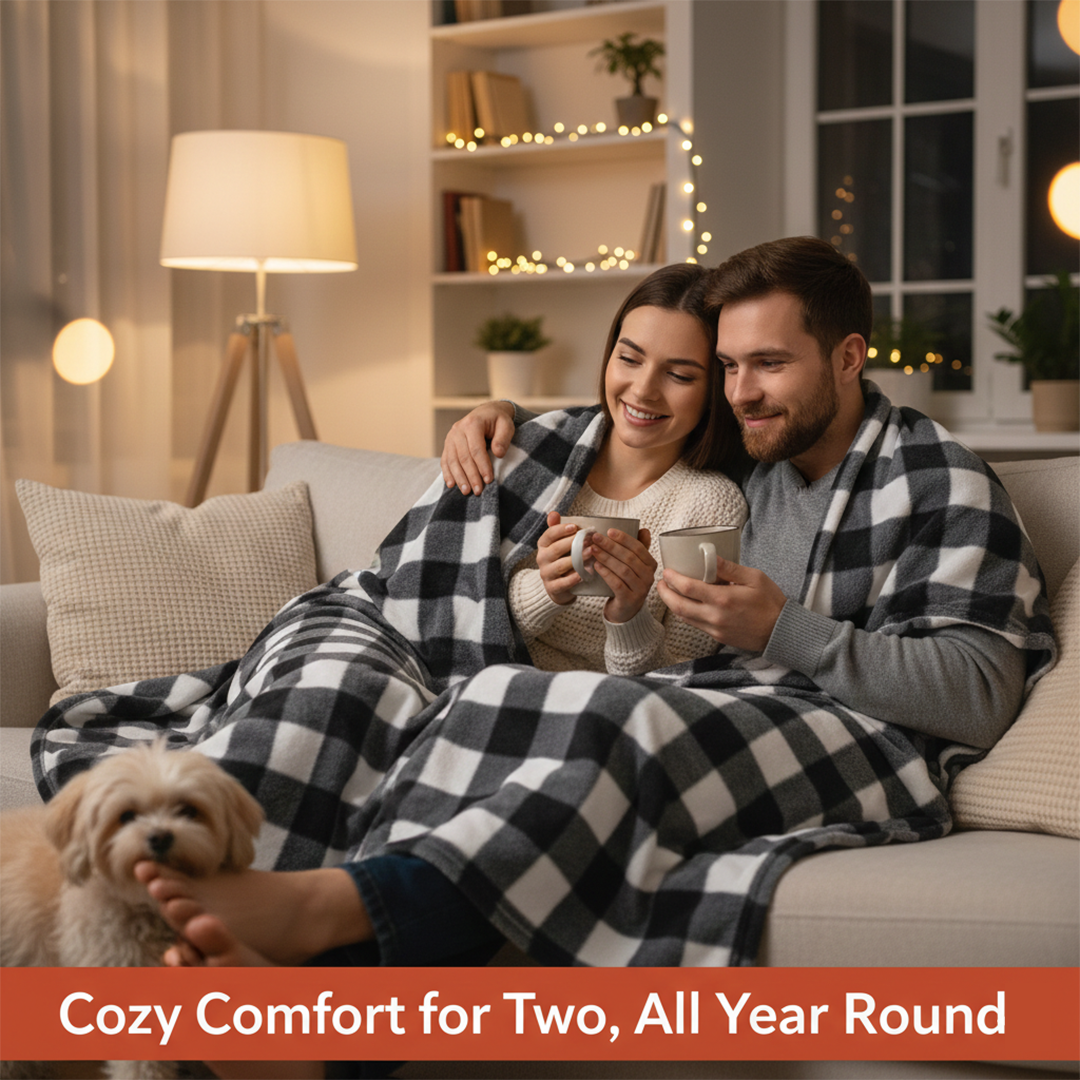 Electric Blanket with Adjustable Heat and Indoor Use