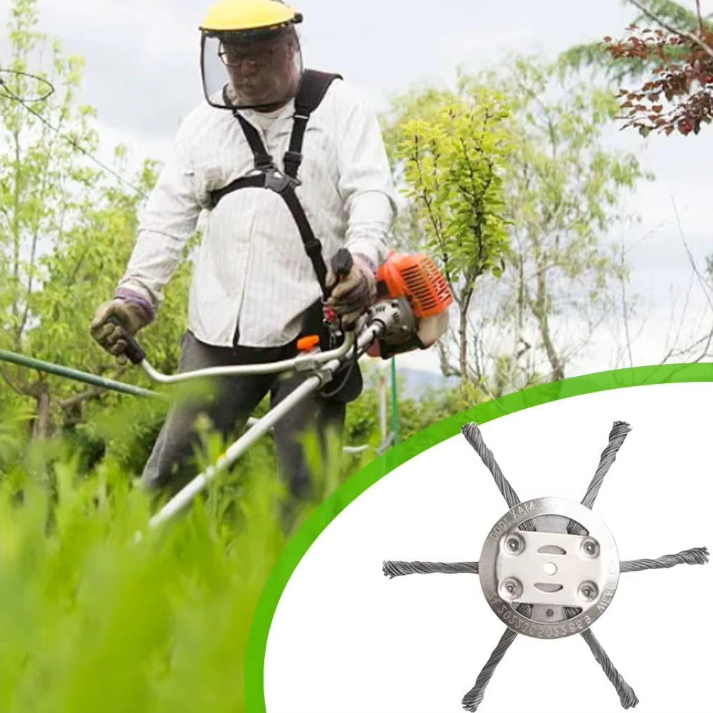 Weed Trimmer Head with Universal Steel Wire and Durable Design