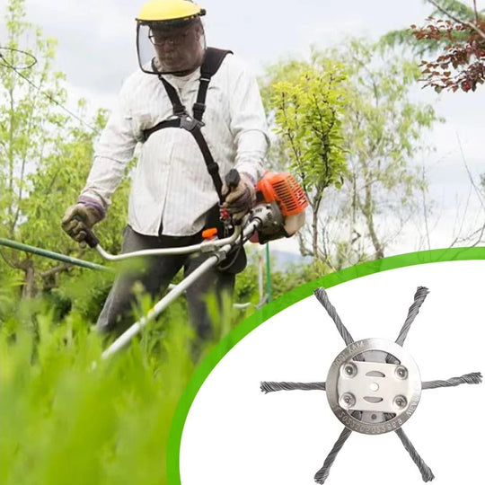 Weed Trimmer Head with Universal Steel Wire and Durable Design