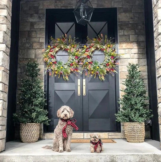 Floral Wreath with Texas Wildflowers and Natural Accents