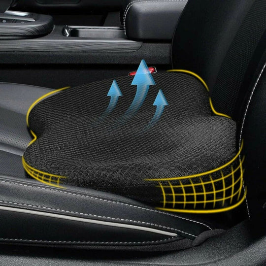 Car Seat Cushion with Height Adjustment and Comfort Support