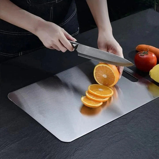 Cutting Board with Durable Titanium Surface and Non-Slip Grip