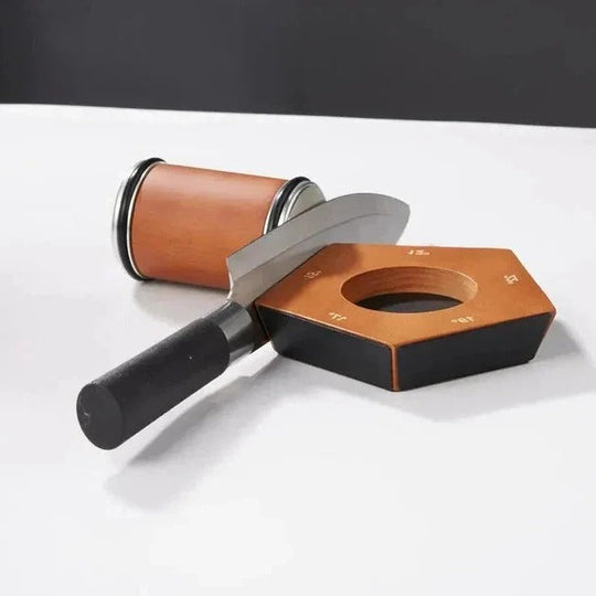 Knife Sharpener with Manual Diamond Rolling and Adjustable Angle