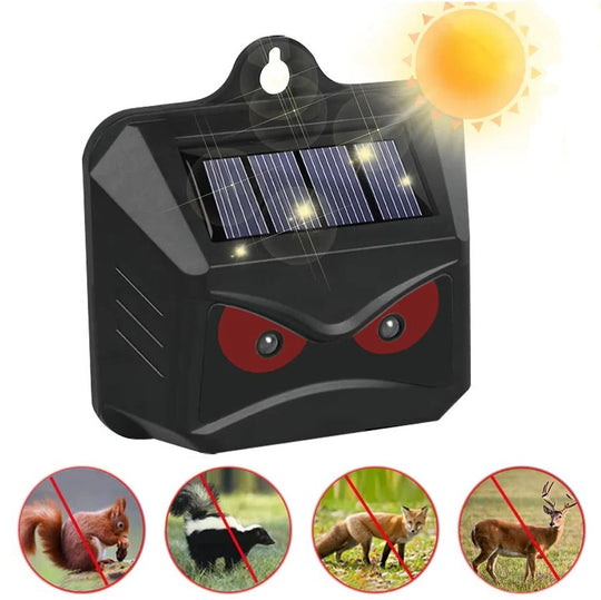 Animal Repellent with Solar Power and Ultrasonic Technology